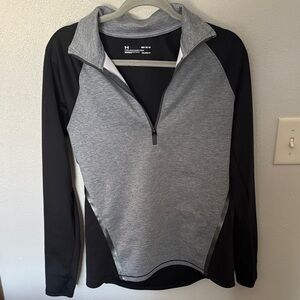 Under Armour Black and Gray Long Sleeve Pullover